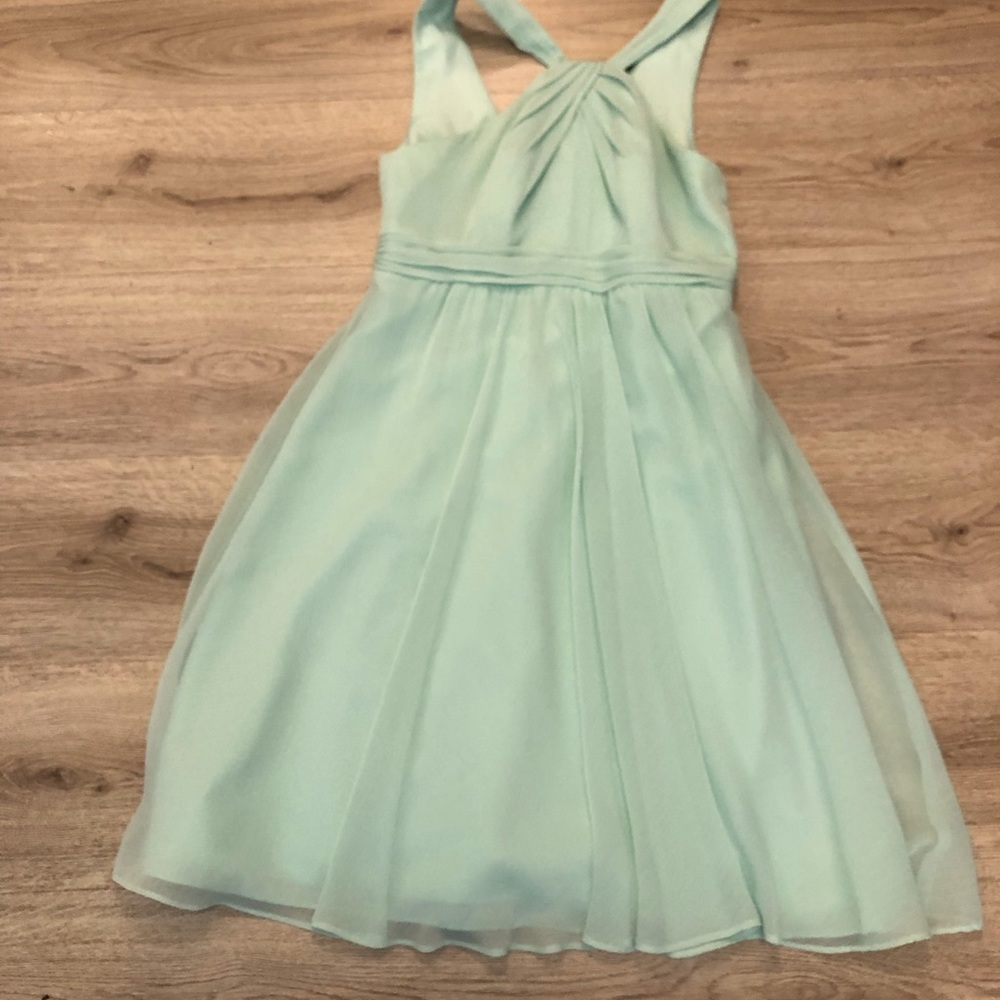 David Bridal Evening dress or Bridesmaid Dress SZ 8 Seafoam Green Polyester